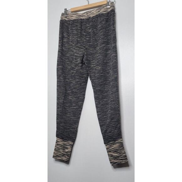H&M Textured Jogger Sweatpants Womens Small Two Toned Beige Black Lounge Ladies - Picture 6 of 9